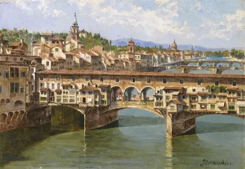 Ponte Vecchio, Florencia 1848