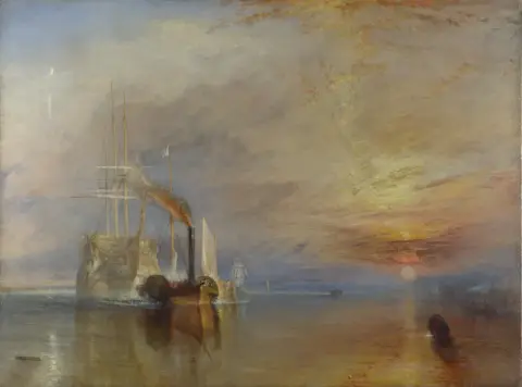 El 'Fighting Temeraire' remolcado hasta su último atracadero para ser desguazado entre 1838 y 1839