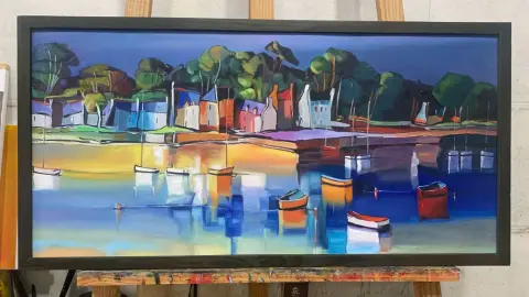 Peinture reproduction La Grande Plage du Pouldu by Eric le Pape