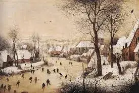 Winter Landscape with Skaters and Bird Trap 1565