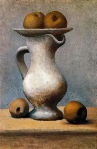 Nature morte avec pichet et pommes