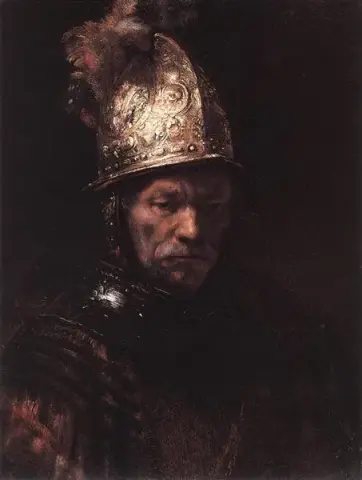 "Hombre con casco dorado - 1650"