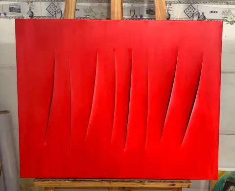 lucio fontana concetto spaziale attese 1964