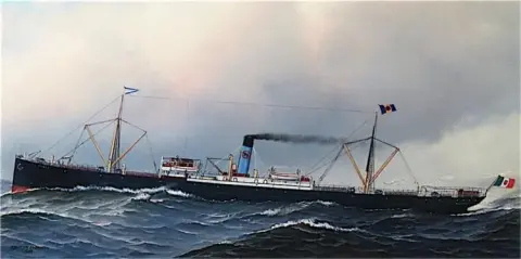 SS Adriatische Zee onderweg