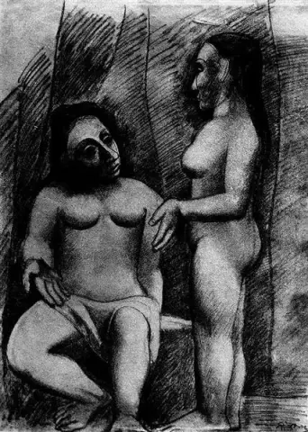 Seated nude and standing nude 1906