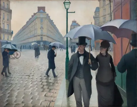 Pariser Straße - Regenwetter 1877