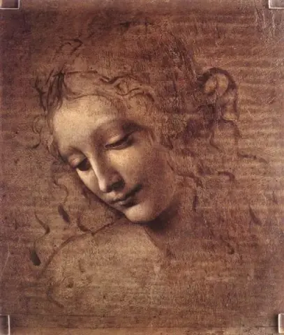 Tête de jeune femme aux cheveux ébouriffés (Léda)