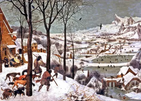 Los cazadores en la nieve (invierno) 1565