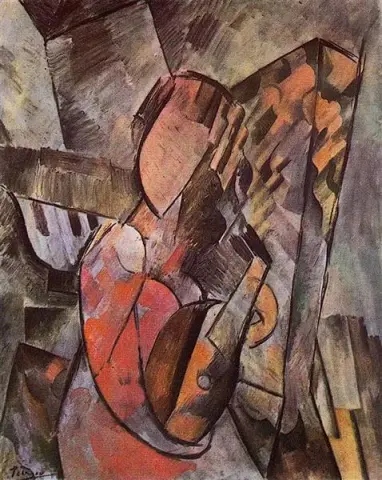 Woman with mandolin 1909