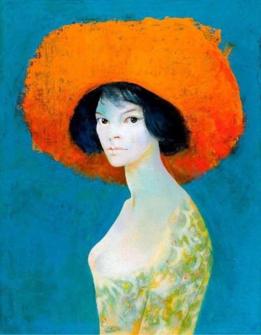 Leonor Fini Self-portrait With Red Hat 1968