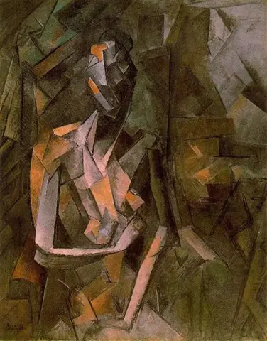 Seated female nude 1910