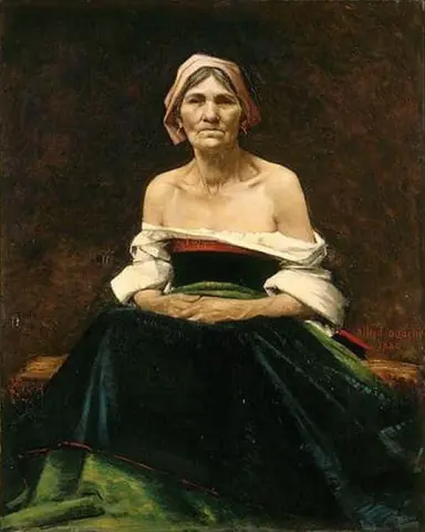 Portrait De Femme Agee 1880