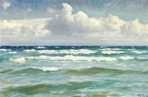 Het breken van de golven van Skagen 1919