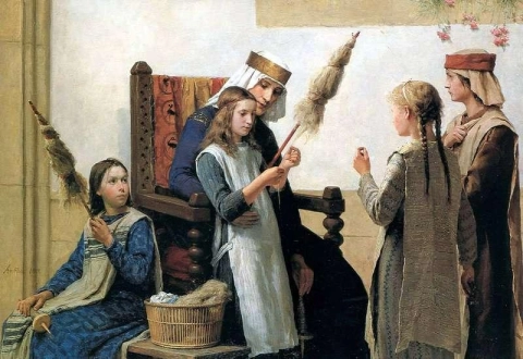 La Reine Berthe Et Les Fileuses 1888