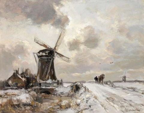 Een besneeuwd winterlandschap