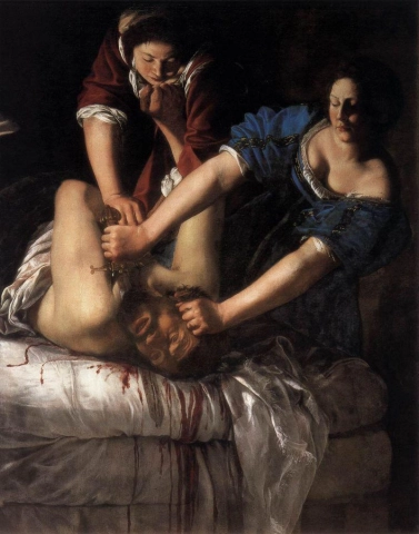 Artemisia Gentileschi Judith mestaa Holofernesin pään - 1620