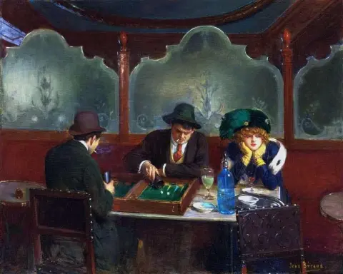 Giocatori di backgammon intorno al 1909
