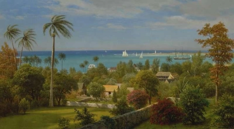 Gezicht op Nassau, de Bahama's, ca. 1880