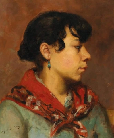 Portret Van Een Jonge Italiaanse Vrouw