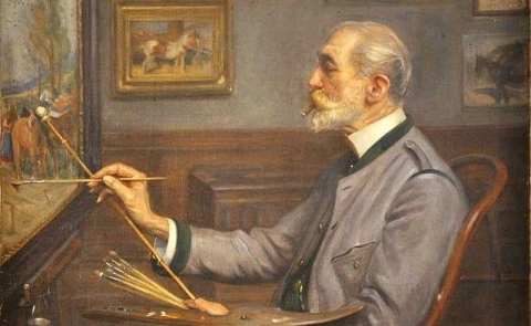 Ripetizione dell'autoritratto di Julius Von Blaas