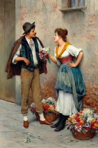 Der Blumenverkäufer 1902