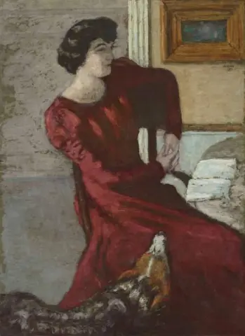 Porträtt av Madame Hessel eller damen i rött 1901