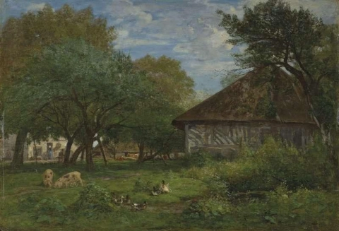 Fazenda ao redor de Honfleur, cerca de 1856-60