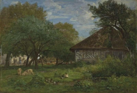 Ferme Aux Environs D Honfleur Ca. 1856-60