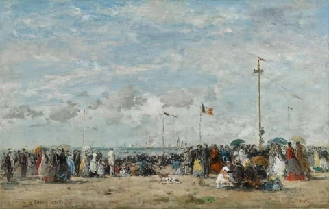 Regatas e Festa na Praia de Trouville 1866