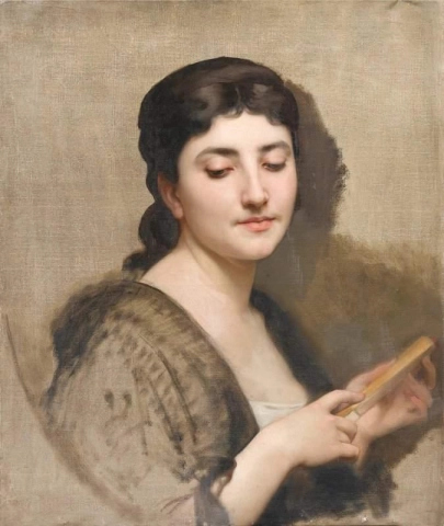 A Young Woman With A Fan