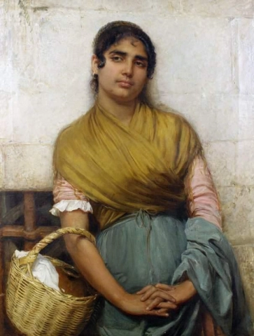 A Spanish Gypsy At A Prison Window 1882