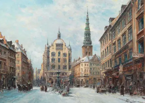 Muster von Kopenhagen im Winter