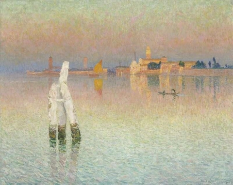 Veduta di Murano al tramonto, 1906