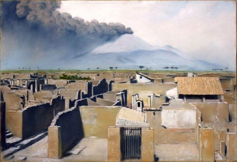 Vesuv aus Pompeji 1906