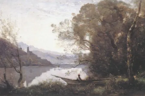 The Boatman Moors Souvenir Of An Italian Lake