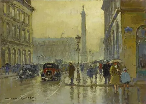 Place Vendome Under the Rain