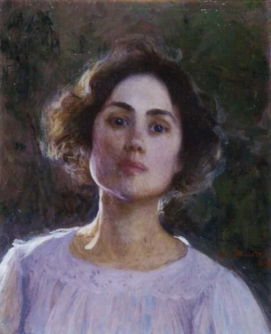 Self-portrait In White Dress