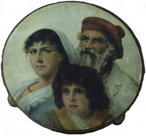 Агостина Сегатори, Эдуард Дантан и Жан Пьер, около 1887 г.