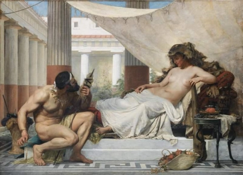 Hercules aan de voeten van Omphale