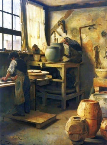 Il laboratorio di un tornitore 1884