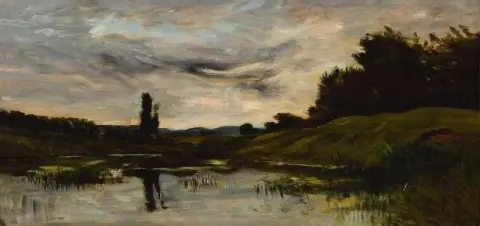 Solnedgang På Elven