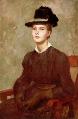玛丽·丹福思·佩奇，约 1889 年