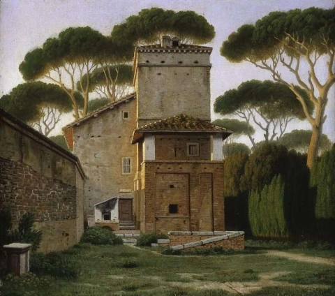 Den såkalte Raphael S-villaen i hagen til Villa Borghese i Roma 1814-16