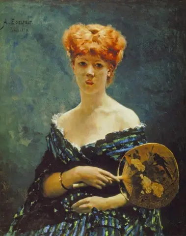 Red-haired Model And A Japanese Fan