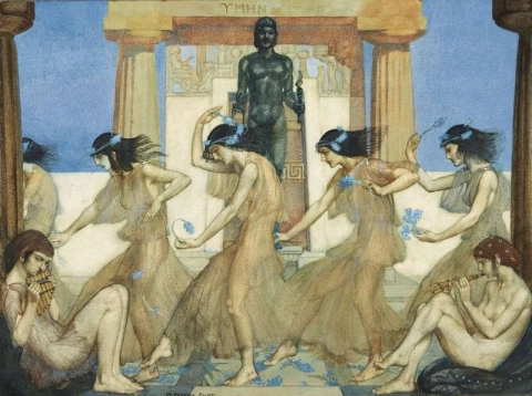 Theocritus Idylle Xviii Koor en muzikanten 1913