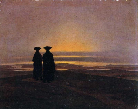 Evening Landscape With Two Men