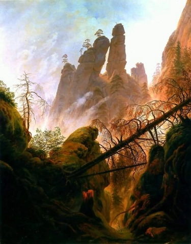 Rocky Landscape In The Elbe Sandstone Mountains