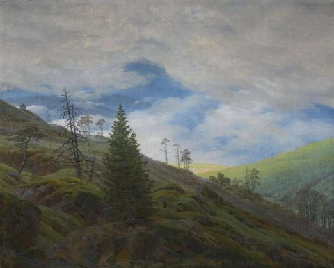 Sonnendurchbruch im Riesengebirge 1820 Gold 1830