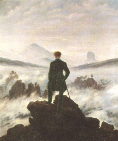 Wanderer Watching A Sea Of Fog