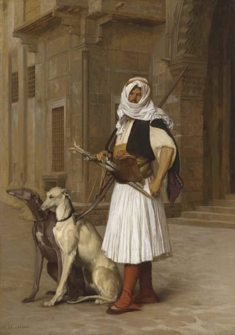 Arnaut und zwei Whippets 1867